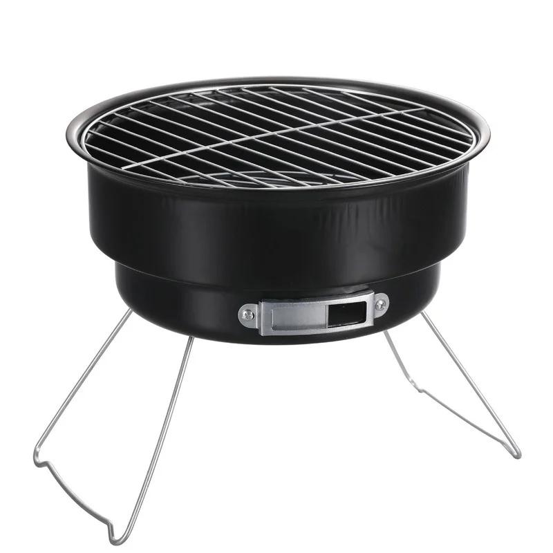 

Portable BBQ Grill Non-stick Surface Folding Barbecue Charcoal Grill Mini Round Outdoor Camping Picnic BBQ Tool