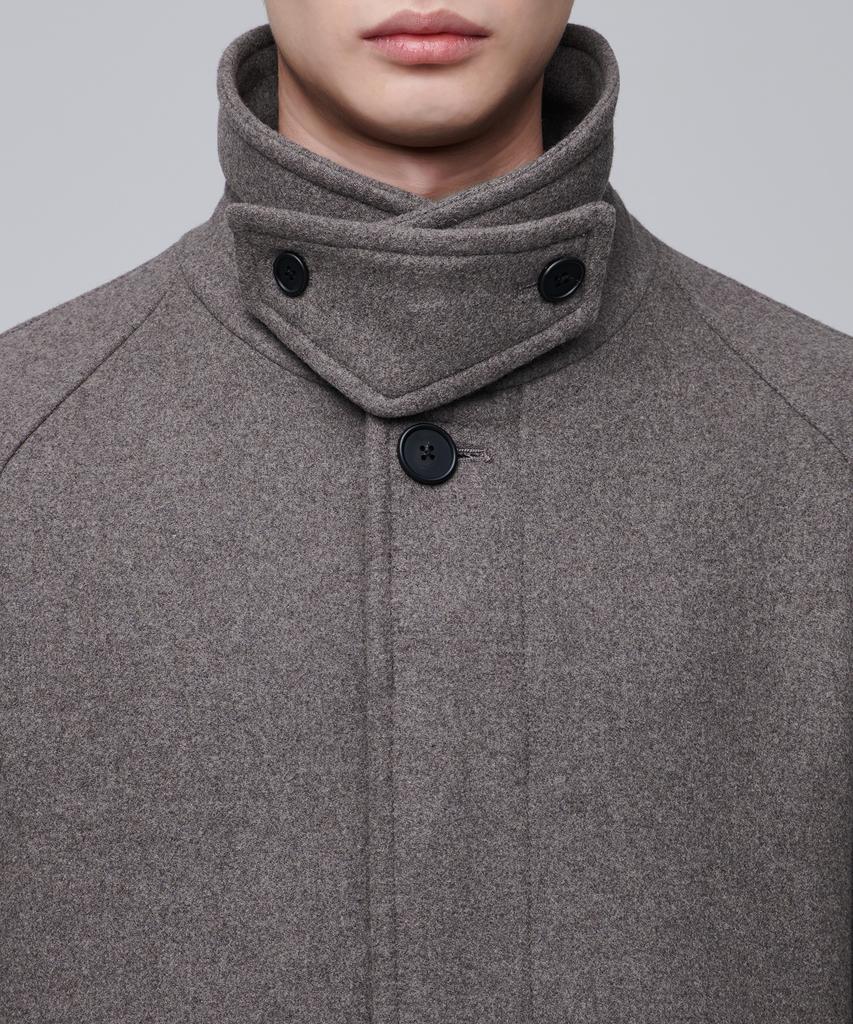 Musinsa Standard Cashmere Blend Oversized Balmacaan Coat [Taupe]