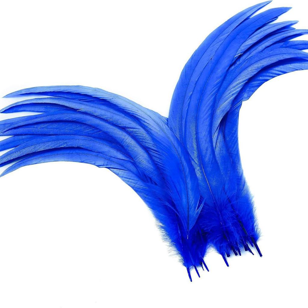 Natural Rooster Tail Feathers for DIY Clothing Accessories, Handmade Props & Tassels