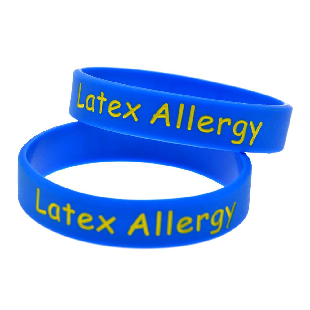 Latex Allergy Silicone Medical Alert Bracelet for Men, Women, and Children