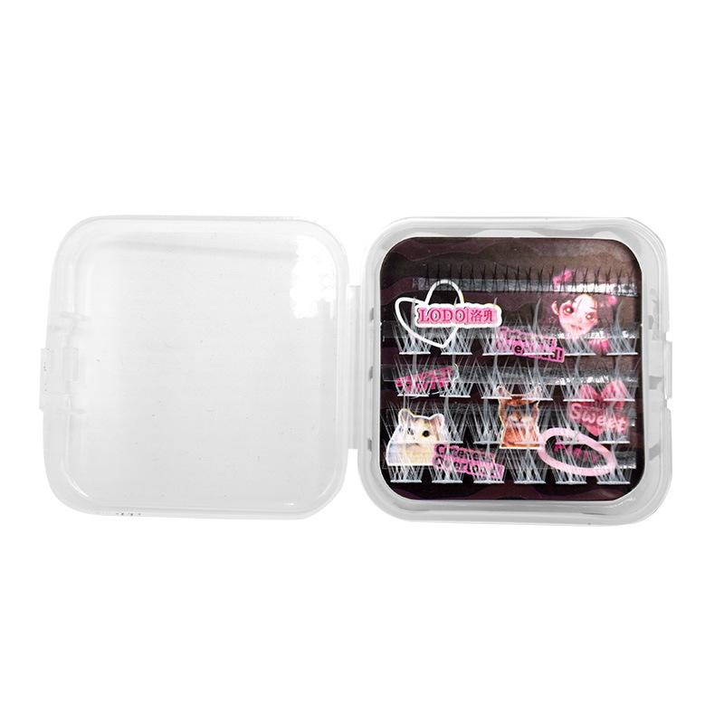 Travel clothes, white love song false eyelashes, natural lightness, simulated curling, segmented novices on camera 5-row glue travel set - white love song