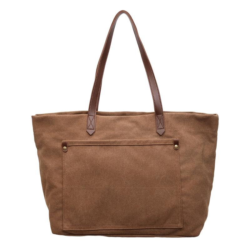 Commuting Tote Bag for Work, Single-shoulder Bag, Large-capacity Casual Retro Underarm Bag