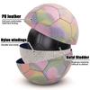 Fantecia Reflective Football with Shiny Size 5 Ball for and Adults Training Pump, Girls, Teens,