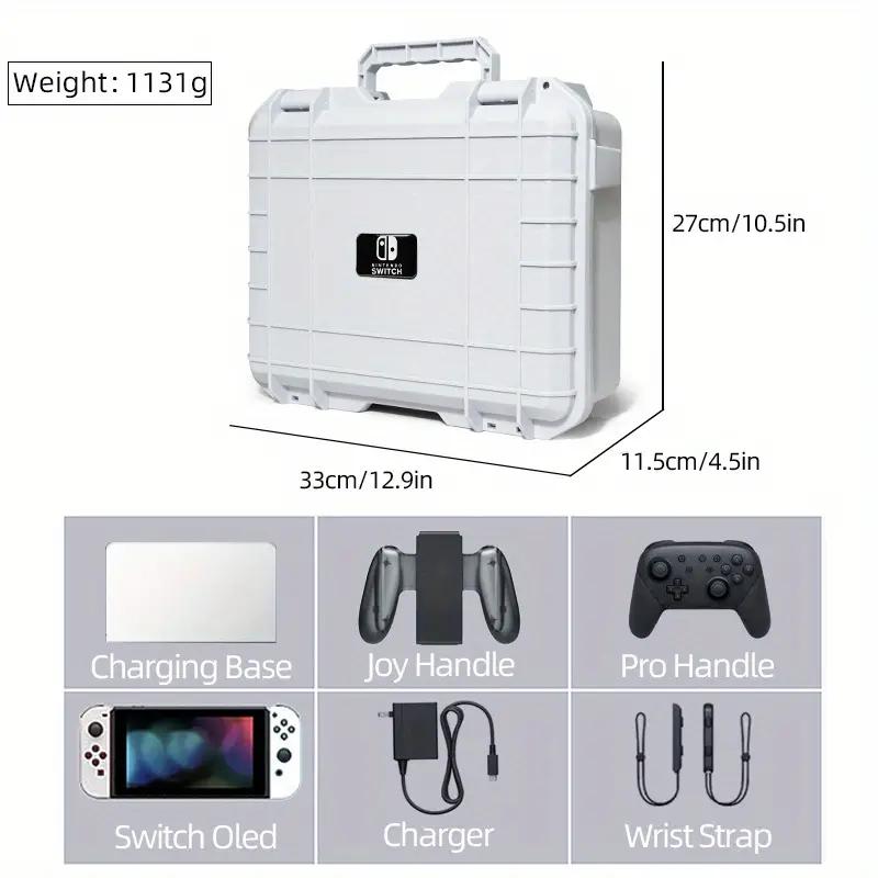 For NS Explosion-Proof Suitcase Hard EVA Storage Bag For Nintendo Switch OLED Console Waterproof Box Shoulder Bag