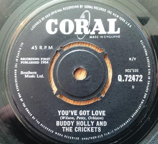 

7inch Record BUDDY HOLLY - You ve Got Love Q72472 Coral 1964 UK Pop Used
