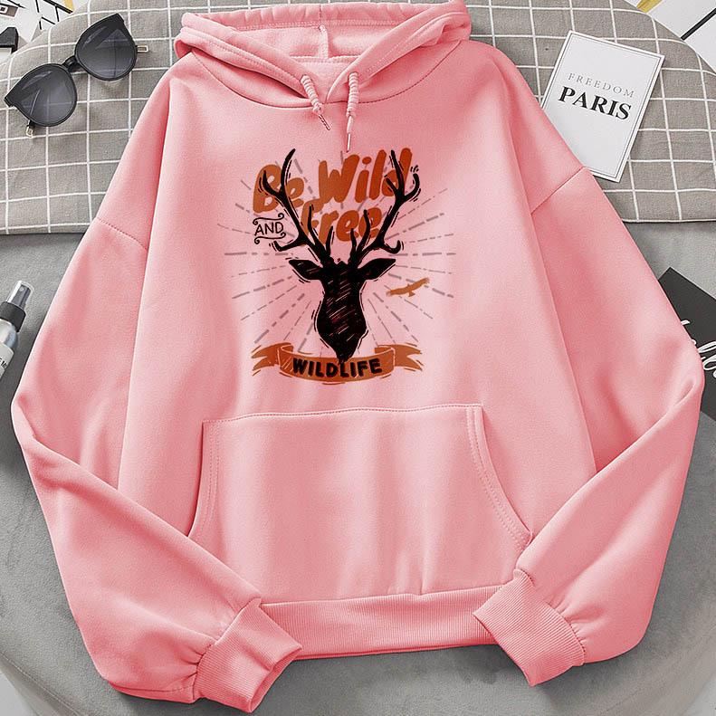 Harajuku Fleece Pullover Hoodie Christmas E Print Hoodies