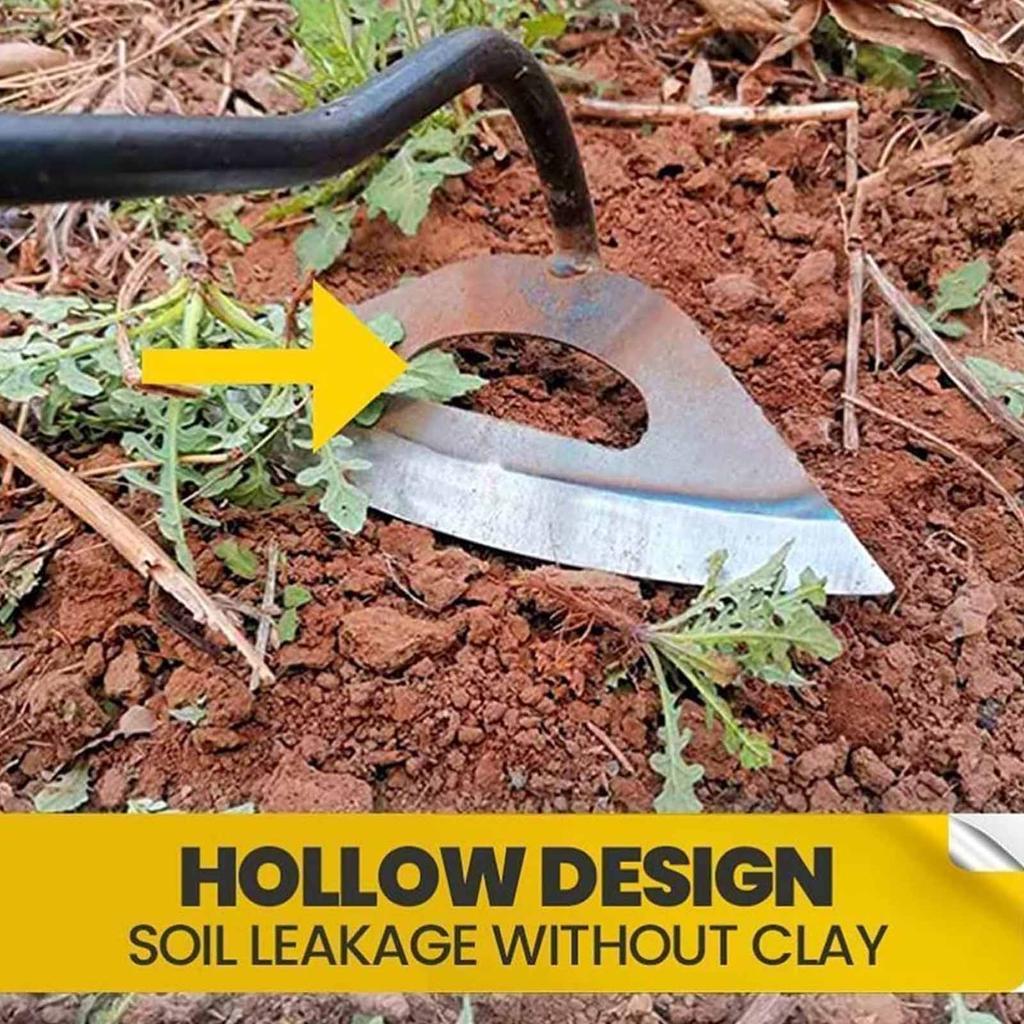 Stainless Steel Hollow Hoe Garden Tool Weeding Rake Planting Vegetables Home Garden Farm Weeding Hollow Hoe