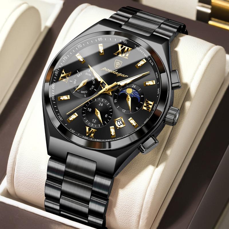 Top Brand New Chronograph Fashion Watch Luminous Waterproof Men's Multifunctional Luminous Wristwatch
