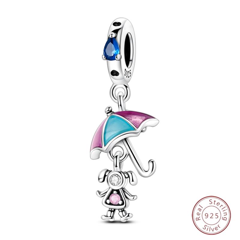 S925 Silver Bee Bear Easter Egg Guitar Jesus Saint Mary Charms Beads Fit 3mm Bracelets DIY Fine Jewelry Making