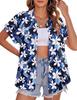 Women's Hawaiian Shirt Casual Short Sleeve Tropical Flower 3D Printed Printed Summer Shirt