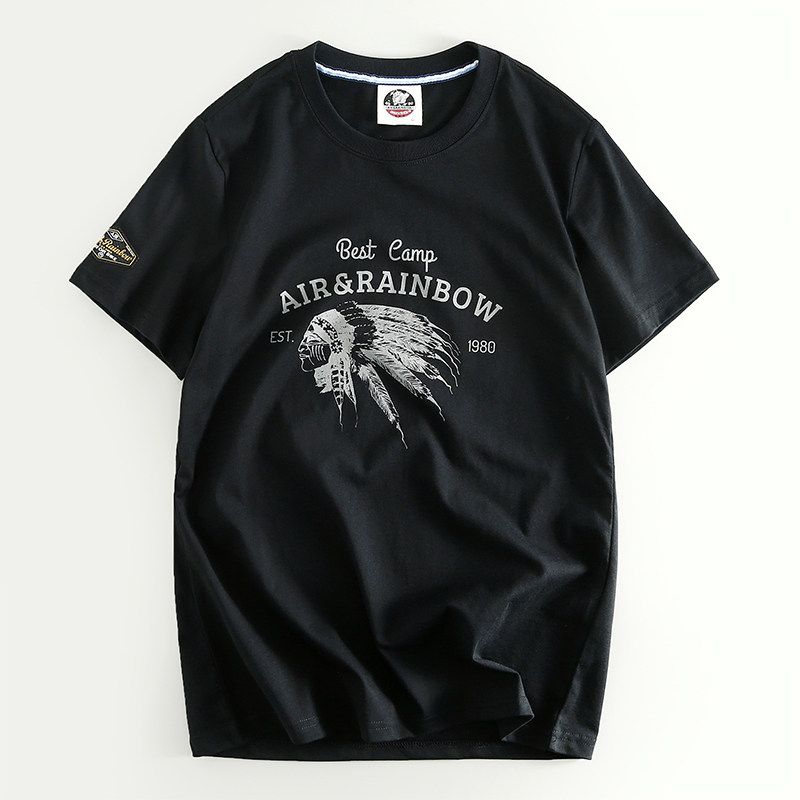 Foreign Order Cattle Goods Cut Label Men s Genuine Tail Goods Export Big Brand OEM Goods Export Tail Order Loose Fashion Brand Short T Tops Black 2XL