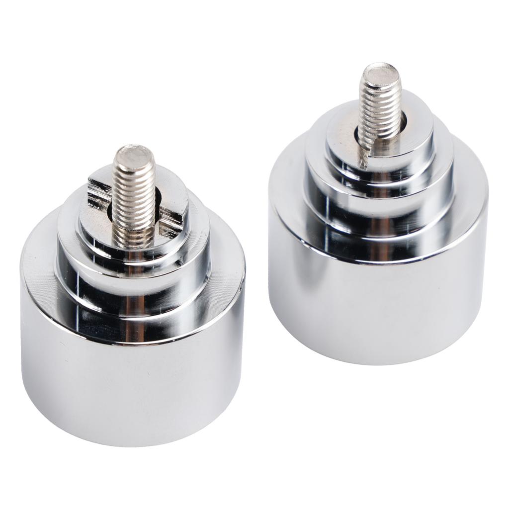 Silver Handlebar End Weight Balancer Pair For Honda CBR CB VFR CTX GL NX VT XL