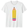 Bleistift Schulbedarf Bildung Unisex T-Shirt Unisex Tee Grafik Unisex Oberteil