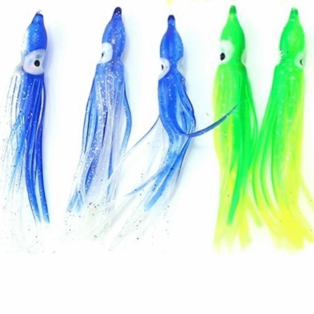 50PCS Mixed Color Squid Skirt Bait Soft Sea Fishing Lures Saltwater Fishing Lures  Sea Fishing