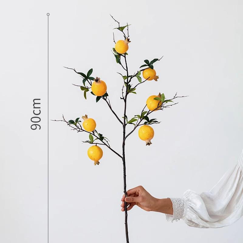 Persimmon & Pomegranate Artificial Floral Arrangement for Living Room Blessings & Entrance Decor