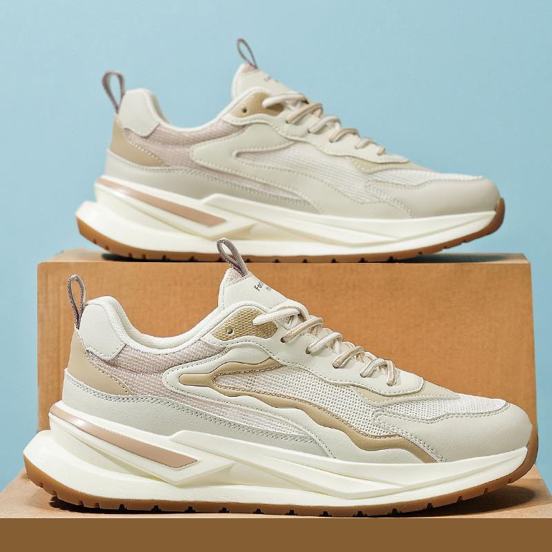 

Мужские Легкие Нескользящие Модные Тренд Повседневные Мягкая Подошва Амортизация Бег Спорт Легкие Кроссовки для Бега 44 бежевый