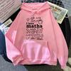 New Matematicas Men Hooded Hoodies Loose I Love Math Graphic Pullover Sweatshirt for Math Teacher Student Streetwear Gift