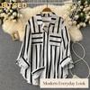 BITCED Moda feminina casual manga comprida gola POLO blusas e camisas