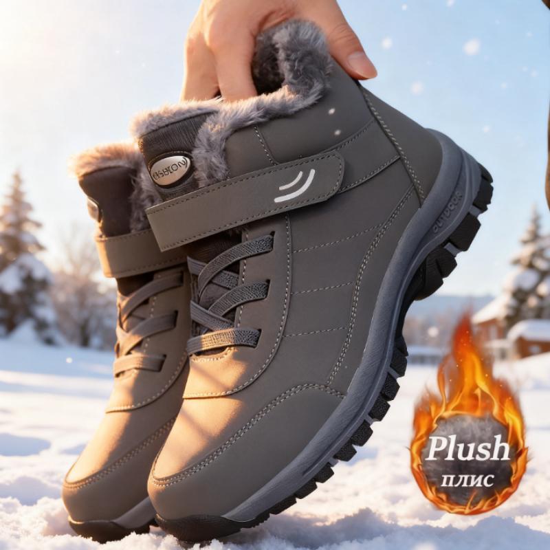 

Windproof Warm Snow Boots For Women Mid-Calf Boots Thick Plush Lining Anti-Cold Snowy Days Shopping Travel Winter Activities 36