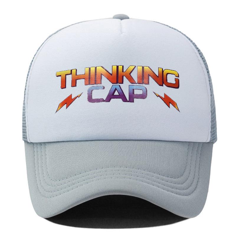 Mlfo Thinking Cap Printed Mesh Baseball Cap Outdoor Mesh Baseball Cap Casual Trucker Hat Unisex Casual Fashion Item