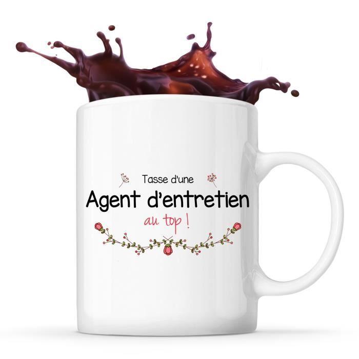 Mug - Agent d'entretien - Céramique - Imprimé recto/verso - Résistant lave-vaisselle - 325 ml