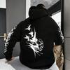 2025 New Men Hoodie Sweatshirt Raven Ancient Clocks Print Fashion Top For Autumn Winter Casual Sport Wear Home Outdoor Pullover
