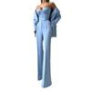 Europe and the United States Cross-border Amazon Autumn Temperament Fashion Commuter Suit Suit Bra Pants Jacket Three-piece Set