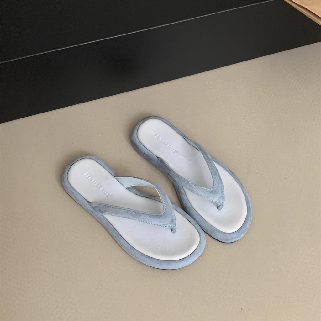 Fashion New Women's Summer Beach Flip Flops Slip-On Fashion Casual Vacation Slippers Clogs Ladies Luxury Slides Low Platform Footwear