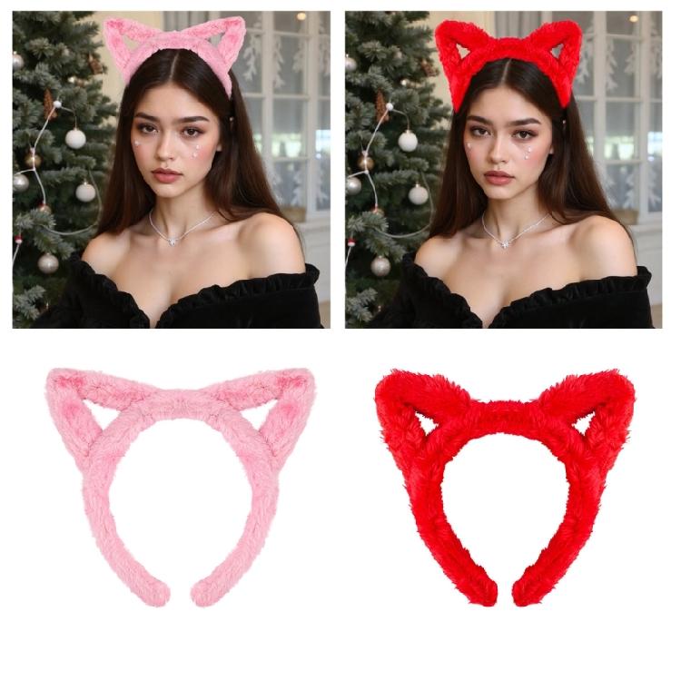 Cats Headband Set Plush Tail Cats Headband Bows Tie Skirt Animals Cosplay Set Cats Costume Set for Halloween