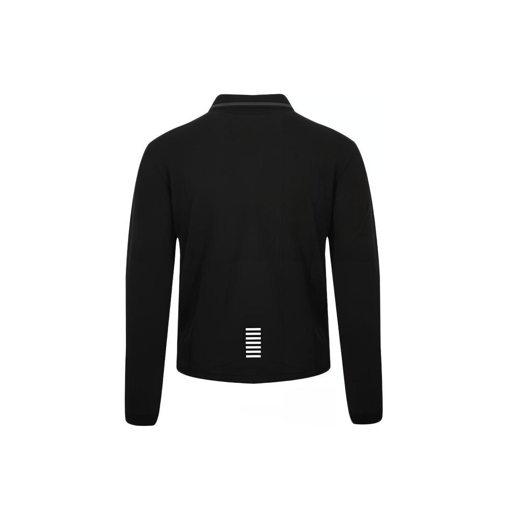 EMPORIO ARMANI EA7 Polo Shirts Men's Black Polo Collar Moderate Straight Fit 8NPF07-J04Z-1200