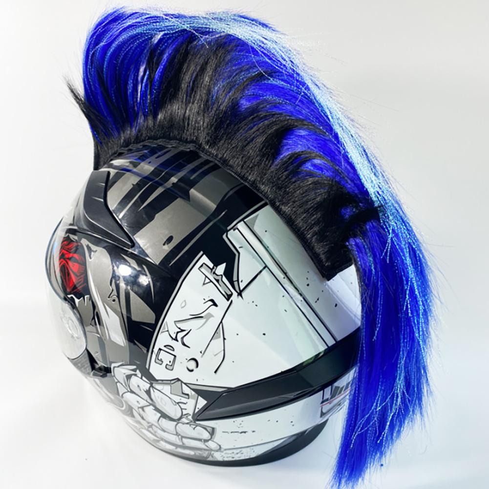Motorrad Mohawk Helm Perücke Aufkleber Helm Dekorationen Perücken Hahnenkamm Motocross Rennrad Helm Dekoration Haar Aufkleber Paste