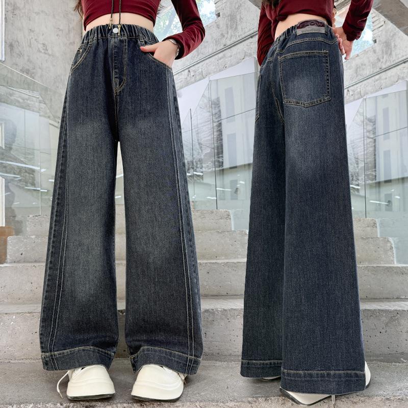 

Девочки Джинсы широкие на осень 2025: Новый стиль для учеников средней школы 170 cm