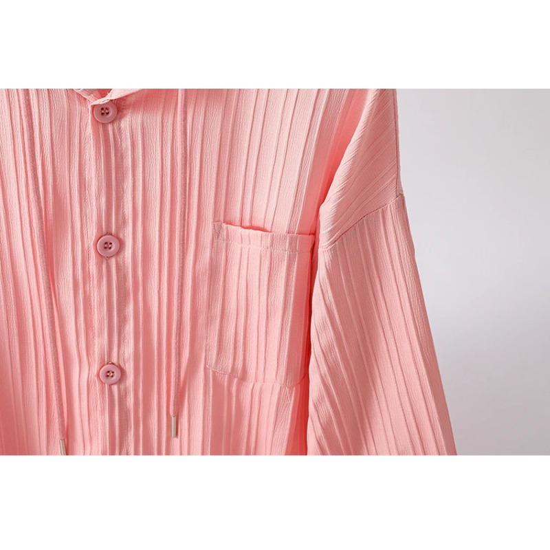 Long Sleeve Lightweight Loose Women Shirt Hooded Sun Protection Versatile Blouse Spring Autumn Retro Casual Solid Shirt