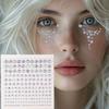 Facial Makeup Sticker 2 Sheet sticker lady Face Sticker 165Pcs/Sheet Rhinestone diamond sticker  Accessories