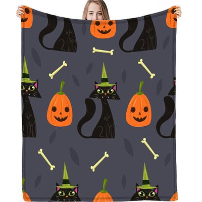 Koc z nadrukiem na Halloween