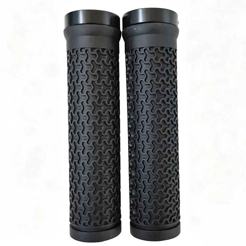 Rubber Bike Grips Non-slip Mtb Cuffs BMX Mountain Bike Handlebar Grips Single-side Locking Handlebar Cover Durable Bicycle Parts