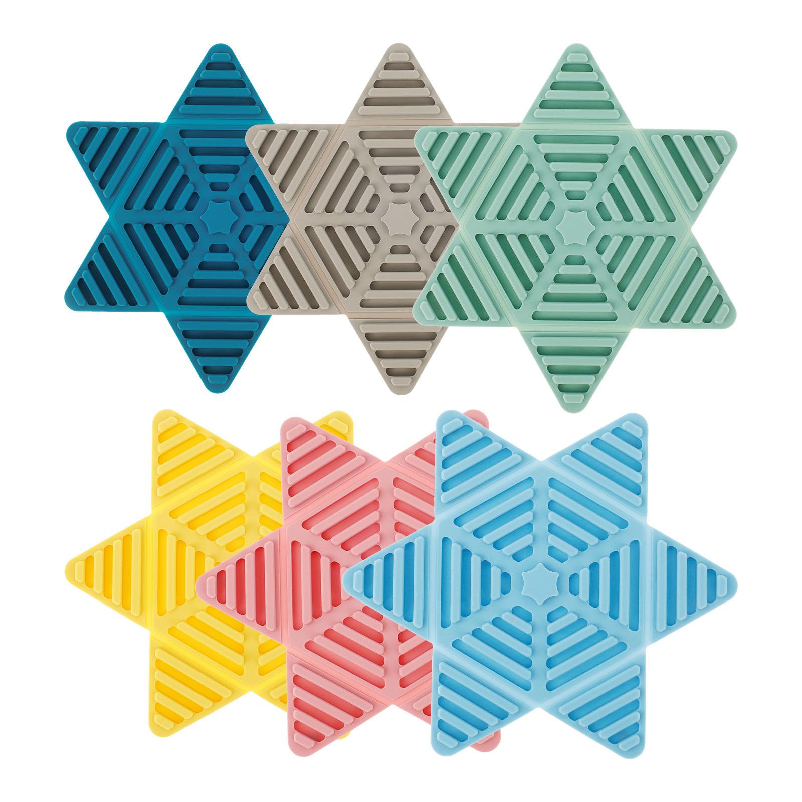 

6/8Pcs Silicone Mat Coaster Heat Resistant Placemat Nonslip Pot Holder Table Mat Foldable Cup Mat Kitchen Accessories Gadgets