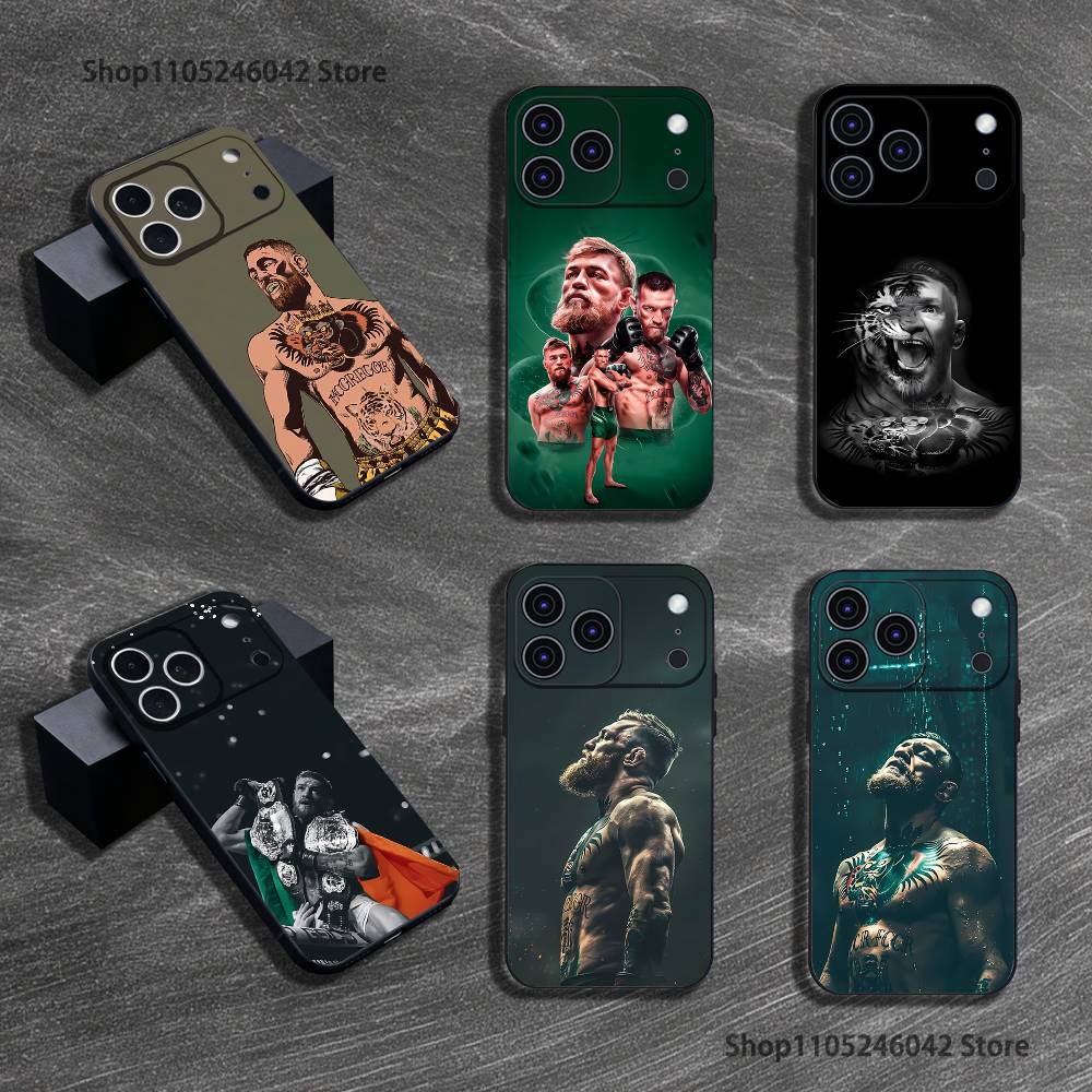C-Conor Mcgregor Phone Case For iPhone 17,16,15,14,13,12,11,Pro,XS,Max,XR,Plus,E,SE4,Mini Black Soft Cover