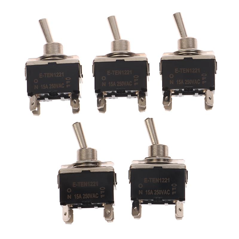 5Pcs Heavy Duty Car Boat Rocker Toggle Switch 15A 250V 2Pin Spst On/Off Rocker Switches With Waterproof Boot Spst Rocker Switch