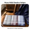 3 Pieces Woven Plaid Handkerchief Absorbent Hankie Wrinkle-Resistant for Dinners