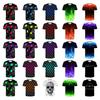 3D-Druck T-Shirt Flamme Hypnose Bunter Druck Lässiges Kurzarm-Oberteil für stilvollen Komfort