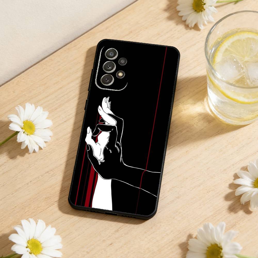 Elegant Line Silhouettes Phone Case For Samsung S26,S25,S24,S21,S22,S23,S30,Ultra,S20,Plus,Soft Black Shell
