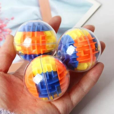 Cubo labirinto 3D trasparente palla magica puzzle velocità abbinamento antistress giocattolo palla rotolante gioco cubo labirinto bambini istruzione