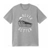 Womens T Shirt Never Better Skeleton Coffin Skull Funny Halloween Casual  Tops Black X Large vintage Washed streetwear