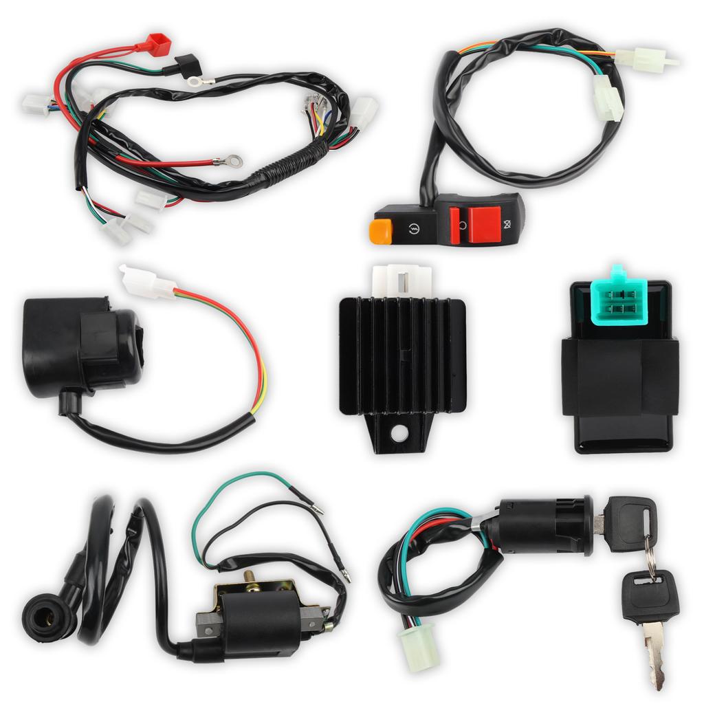 Per 4 Tempi 50cc 70cc 90cc 110cc CDI Accensione Cablaggio Completo Set Accensione CDI Parti ATV UTV Quad DirtBike Motocross