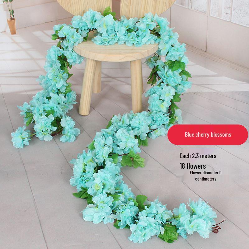 Silk Flower Vine for Air Conditioner and Heating Pipe Decoration