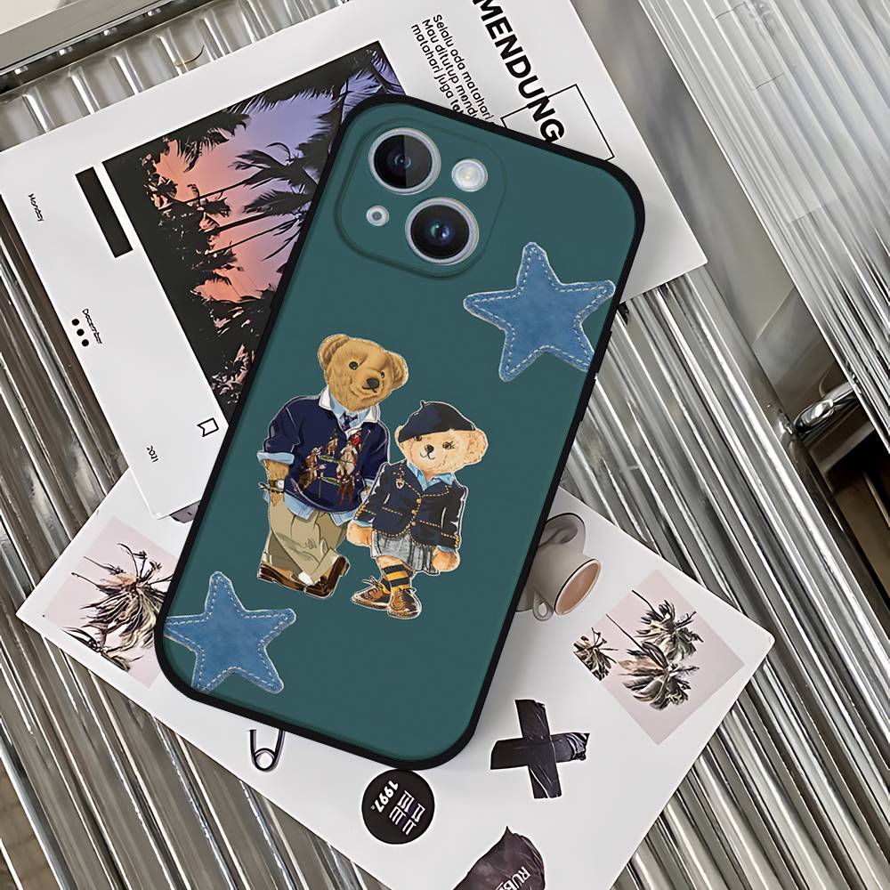 Cartoon Bear P-Polo-S Phone Case Phone Case That Fits IPhone 16, 15, 11, 13, 14 Pro Max, Plus, X, Xr, Xs Max, 12 Mini