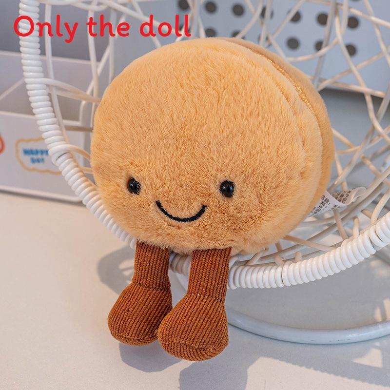 Shaped Macaron Cute Plush Toy Doll With Smiling Expression For Children Gift