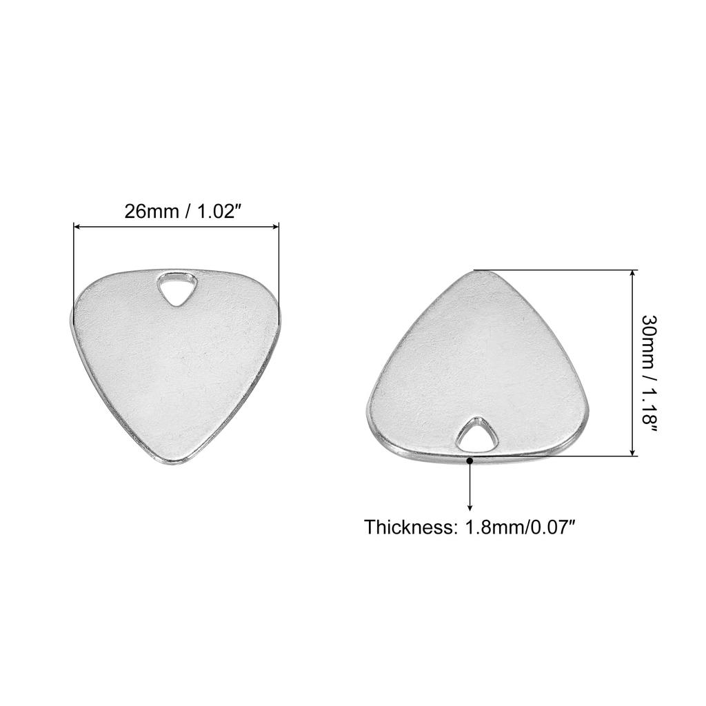 uxcell Metal Guitar Picks, 1.8mm Silver Tone, 5-Pack