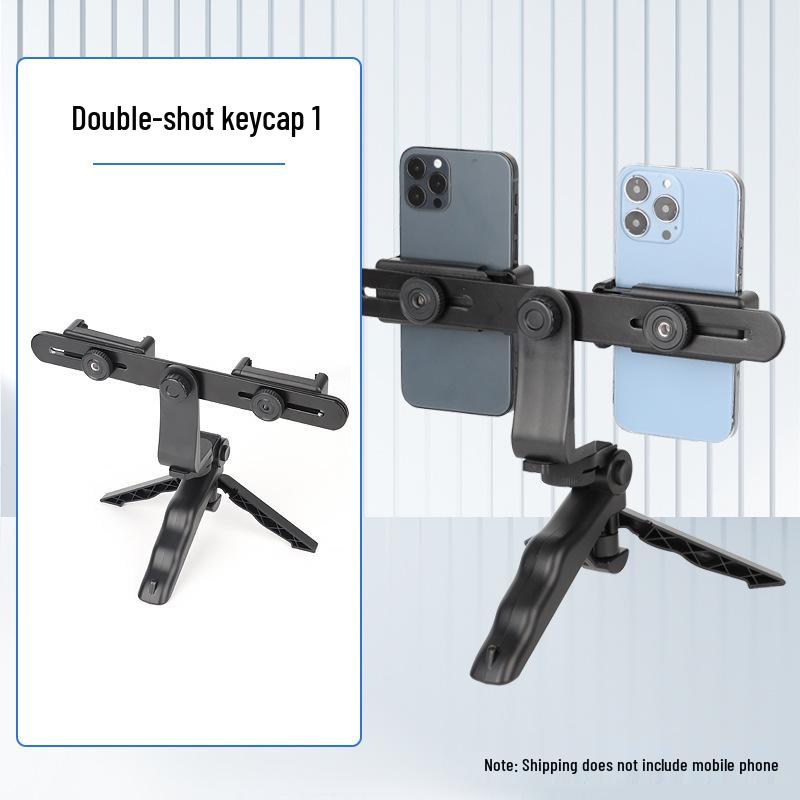 4S Auto Show & Outdoor Photography Tripod: Dual Phone Stand for Live Streaming and Desktop Shooting